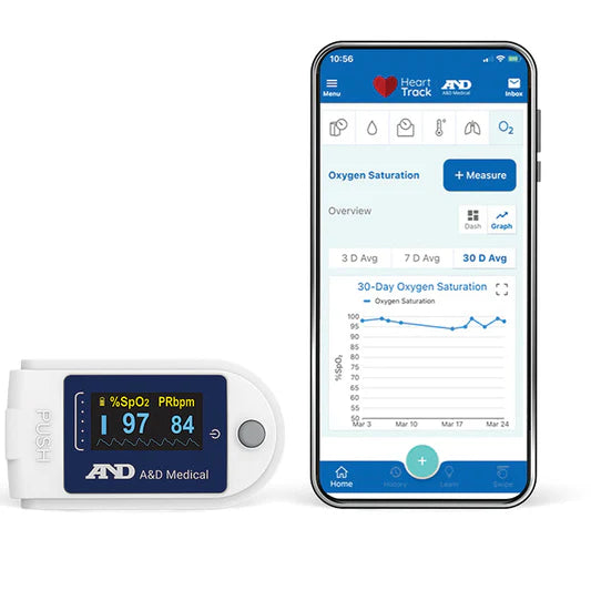 Oxímetro de pulso de dedo Bluetooth UP200BLE