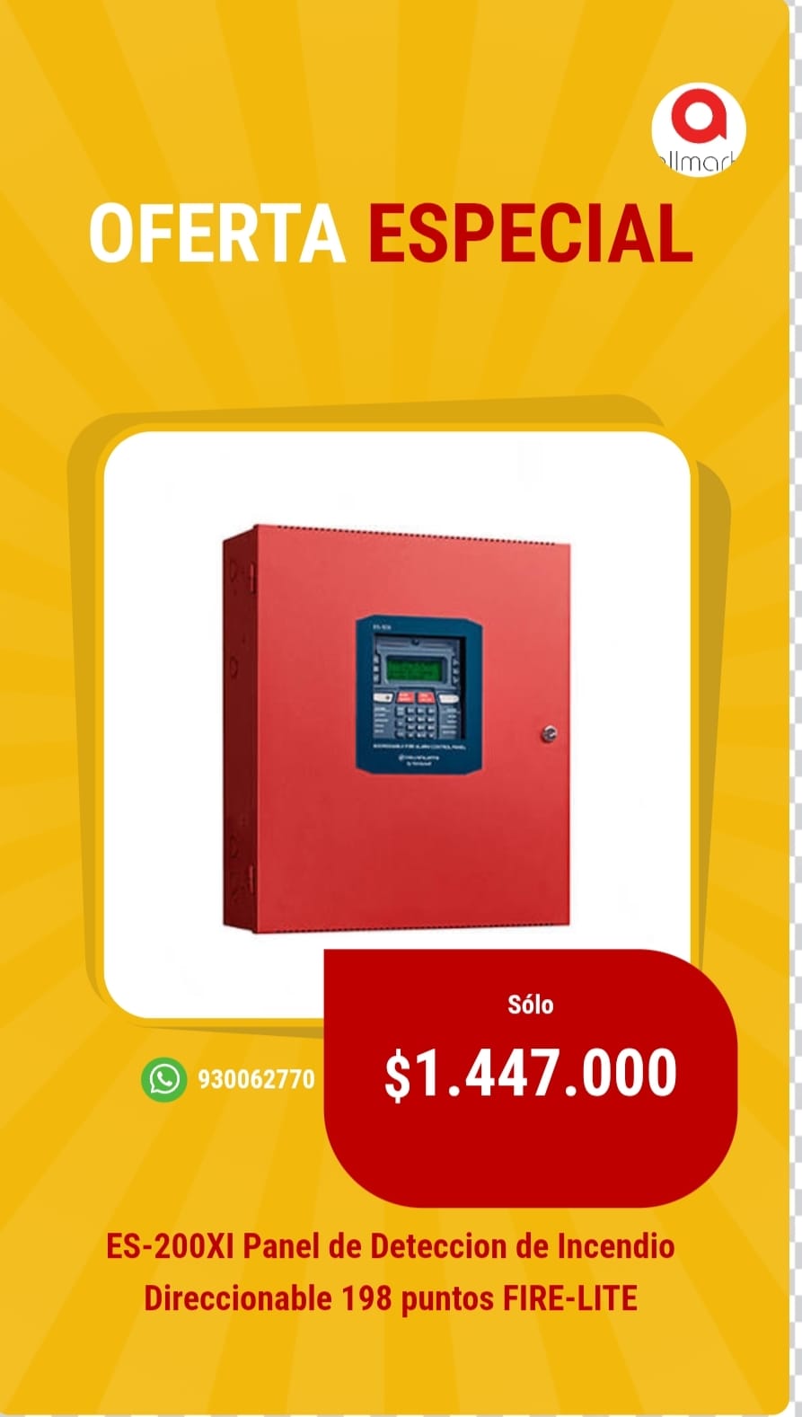 ES-200XI Panel de Deteccion de Incendio Direccionable 198 puntos FIRE-LITE