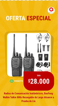 Radio Transmisor Portátiles Walkie Talkie Bf-888s Baofeng Color Negro