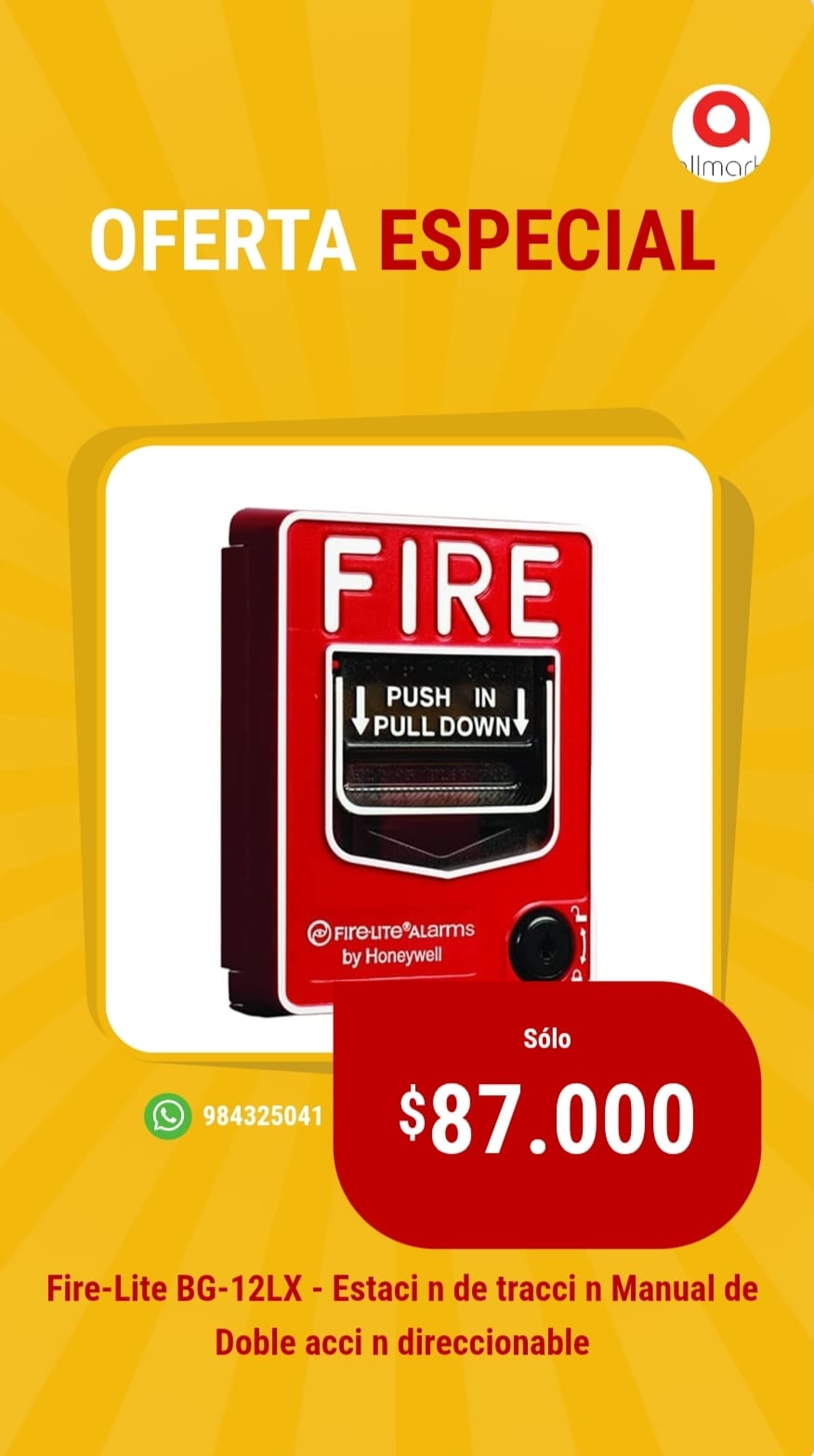 Estación Manual de Emergencia BG-12LX Doble Acción Direccionable - Fire Lite