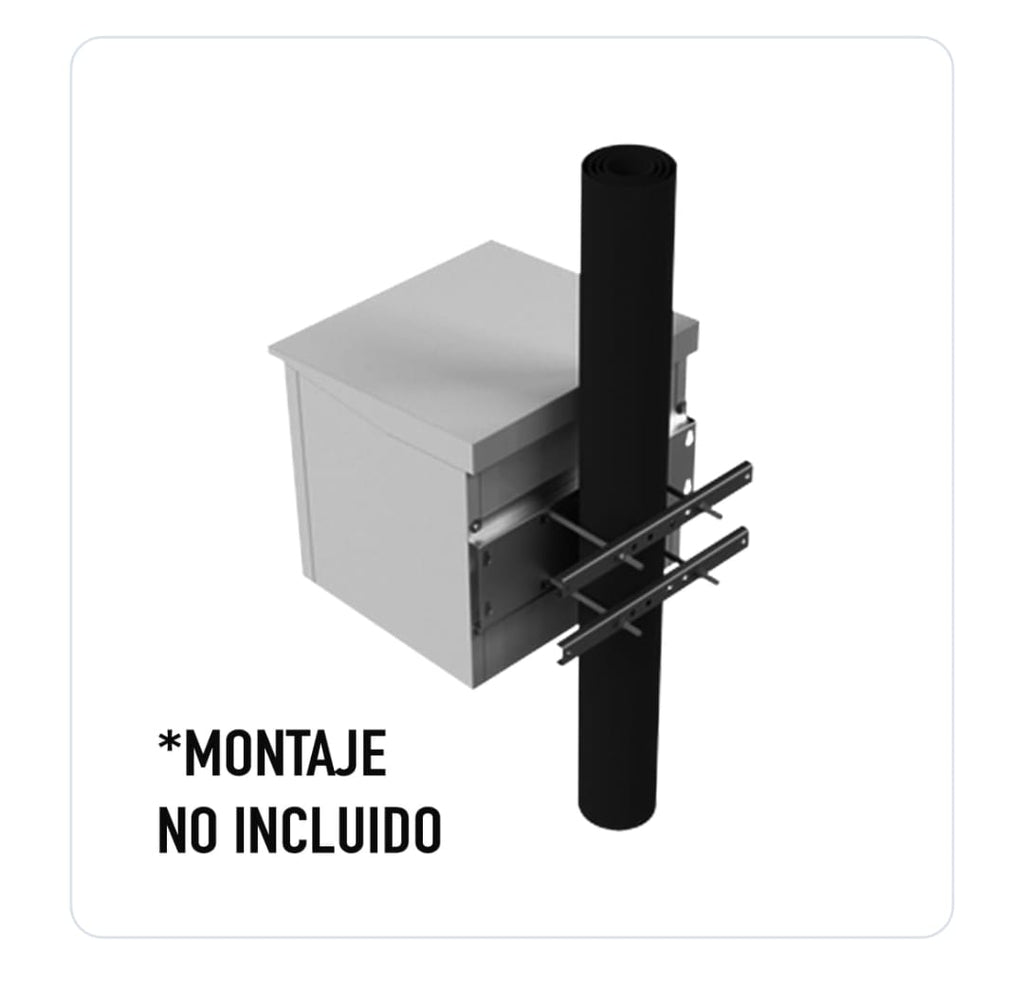 GABINETE RACK EXTERIOR 6U, 60CM MURO-POSTE BEIGE